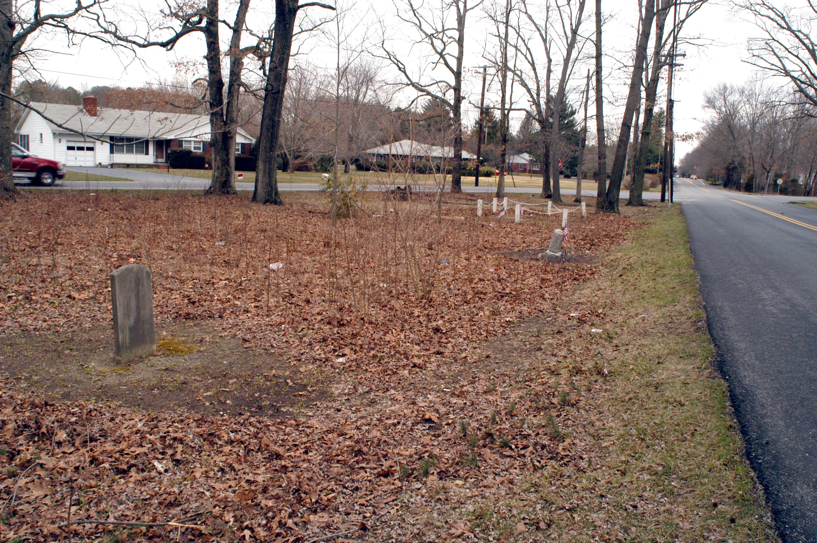 Graveyard Covered with Leaves
