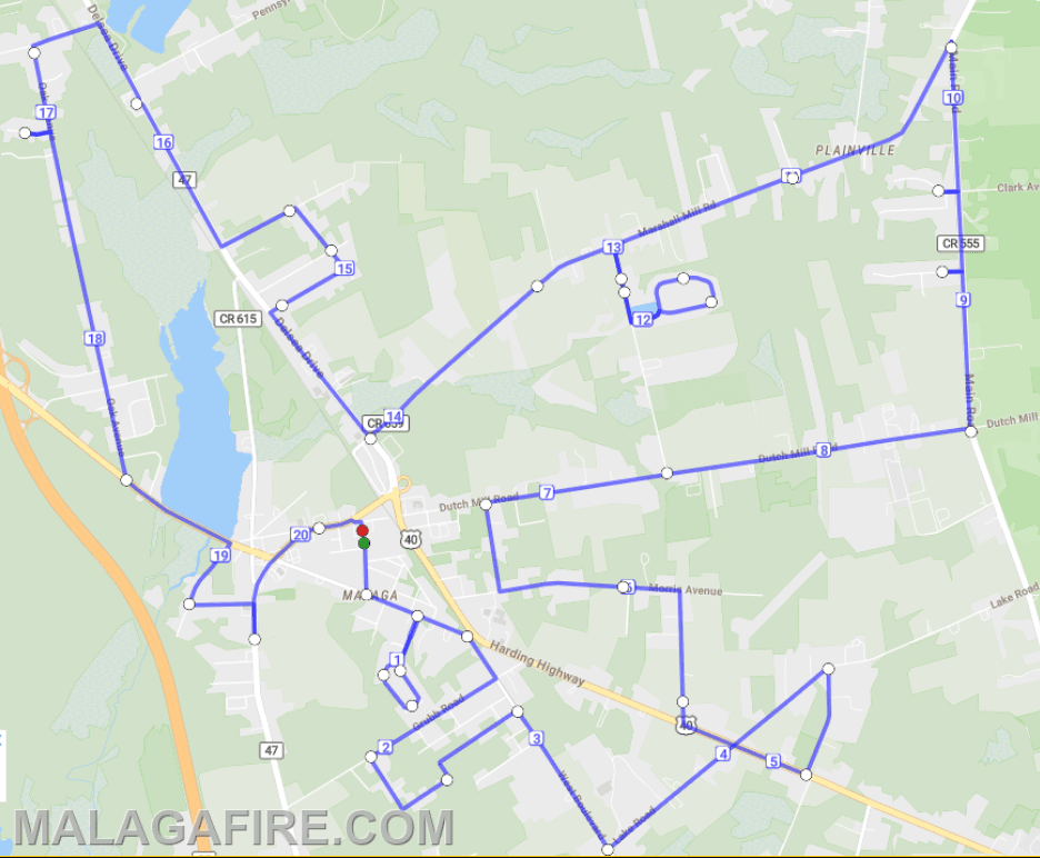 Malaga Santa Map 2023