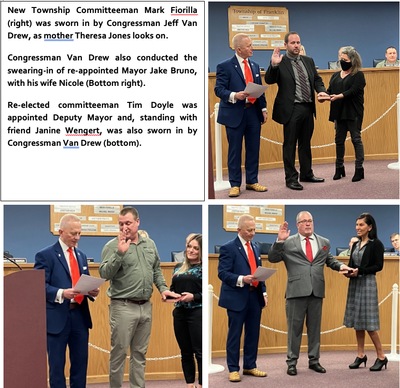 Congressman Jeff Van Drew swearing in new Township Committee members 