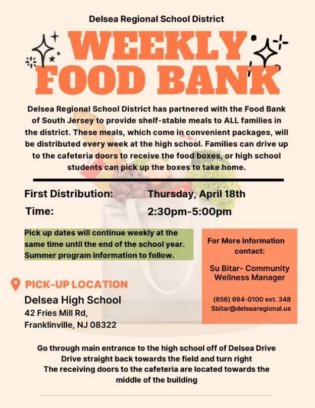 Delsea Food Bank Flier
