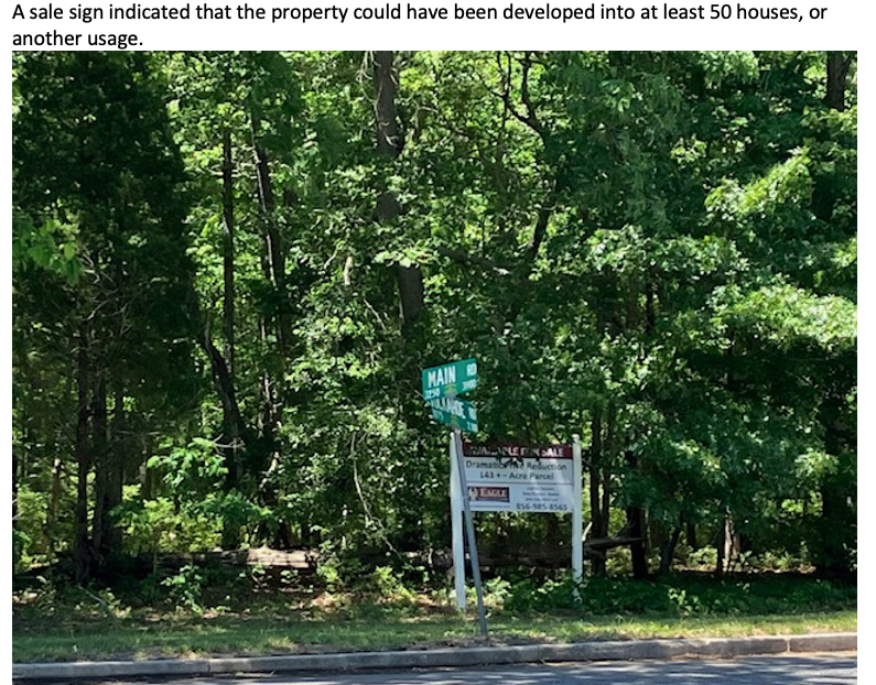Sale sign on property at Tuckahoe and Main Roads