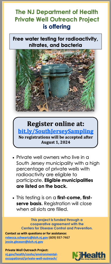 Private Well Outreach Project Flier Page 1