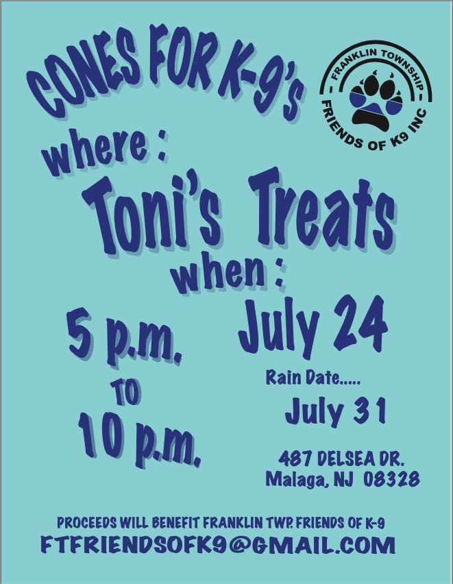 2024 Cones for K9s Tonis Treats Flier