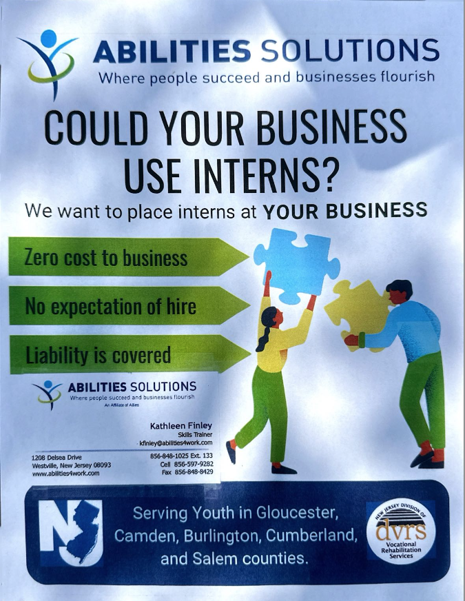 Abilities Solutions Internship Flier.