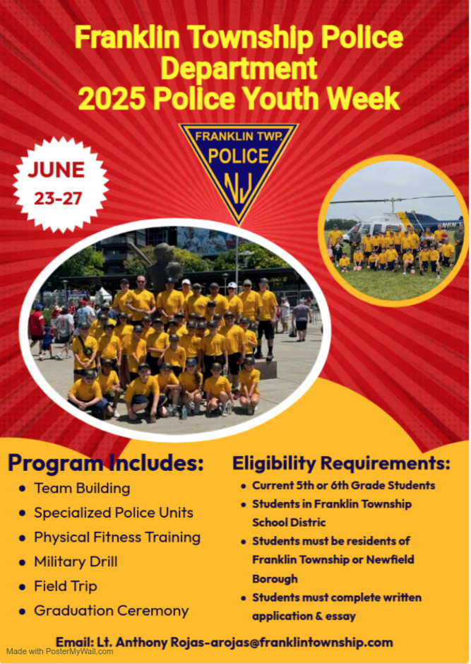 2025 Police Youth Week Flier