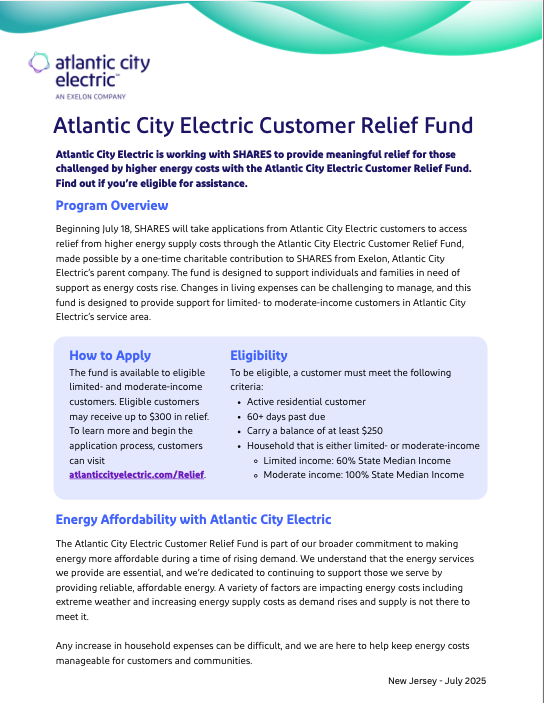 ACE Relief Fund Information