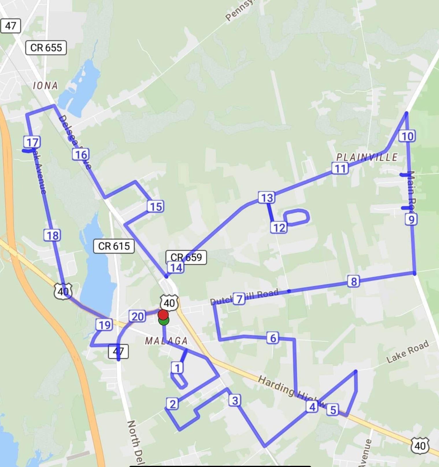 Malaga Santa 2025 Route